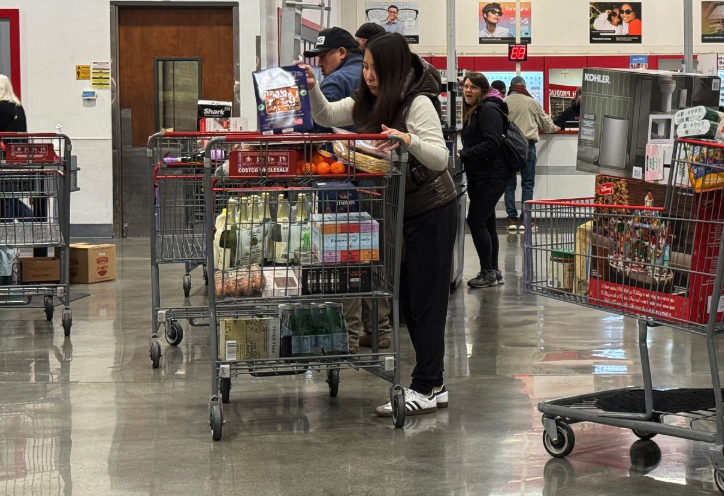Consumers stock up at wholesale stores